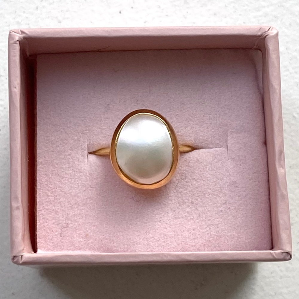 Local Eclectic Carrie Elizabeth Pearl Ring Size 6